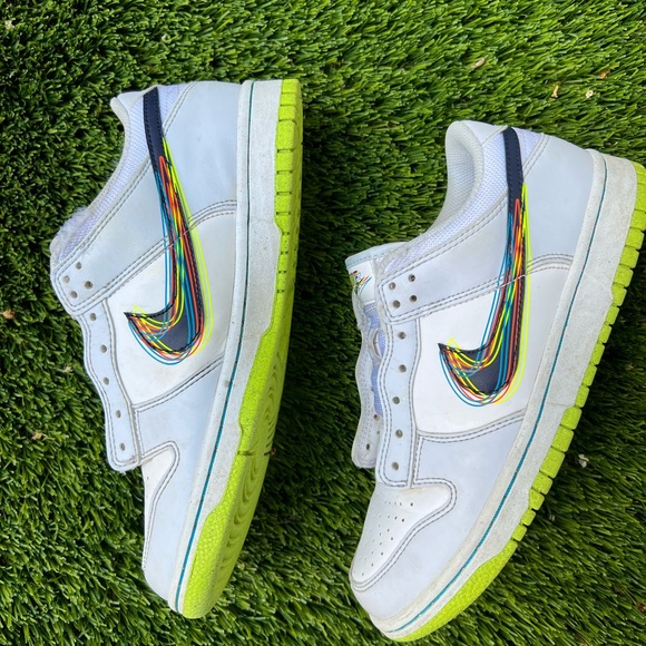 Nike Dunk Low GS '3D Swoosh Grey' Grade School Size 6.5Y/7.5W(DV3478-100) - Picture 7 of 8